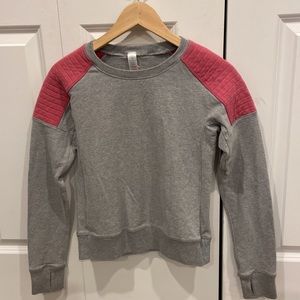 Ivivva Grey Sweatshirt with Pink on the Shoulders